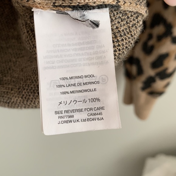 Jcrew Merino wool crewneck sweatshirt in leopard - Picture 5 of 5